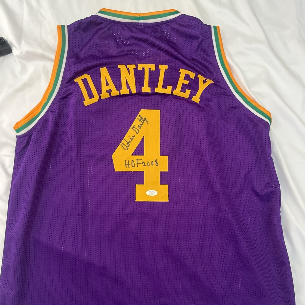Signed authenticate NBA Hall of Famer Adrian Dantley jersey